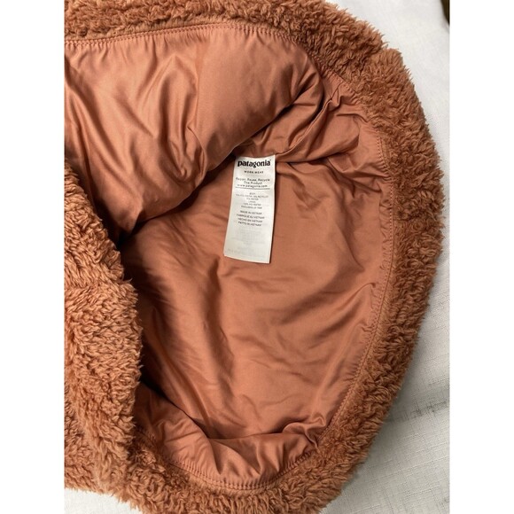 Patagonia Los Gatos Vest Womens Med Burnt Orange Lined Fleece High Pile Full Zip - Picture 6 of 9
